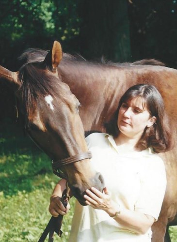 Dr. Ellen Buck with her horse.